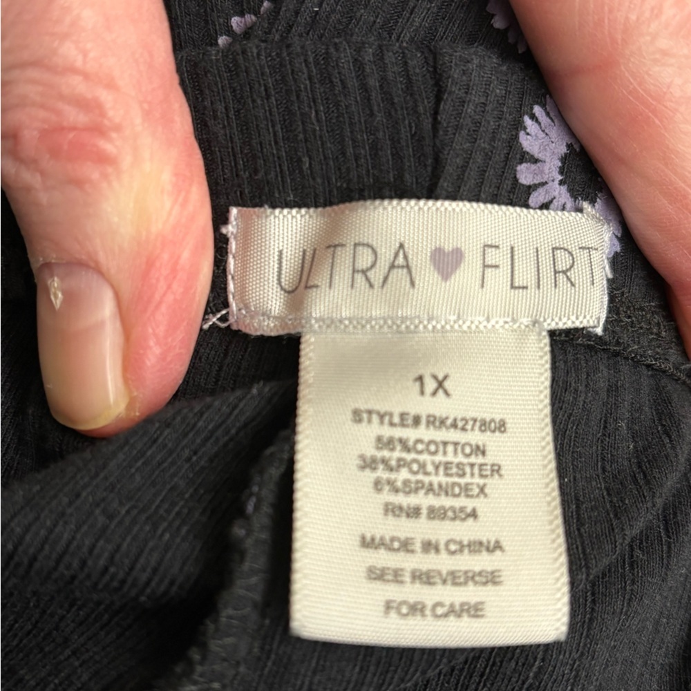 Floral stretch pull-on pants - Picture 4 of 5